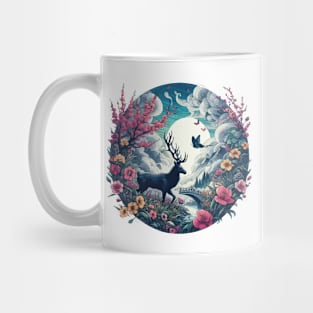 Deer Flowers Mug